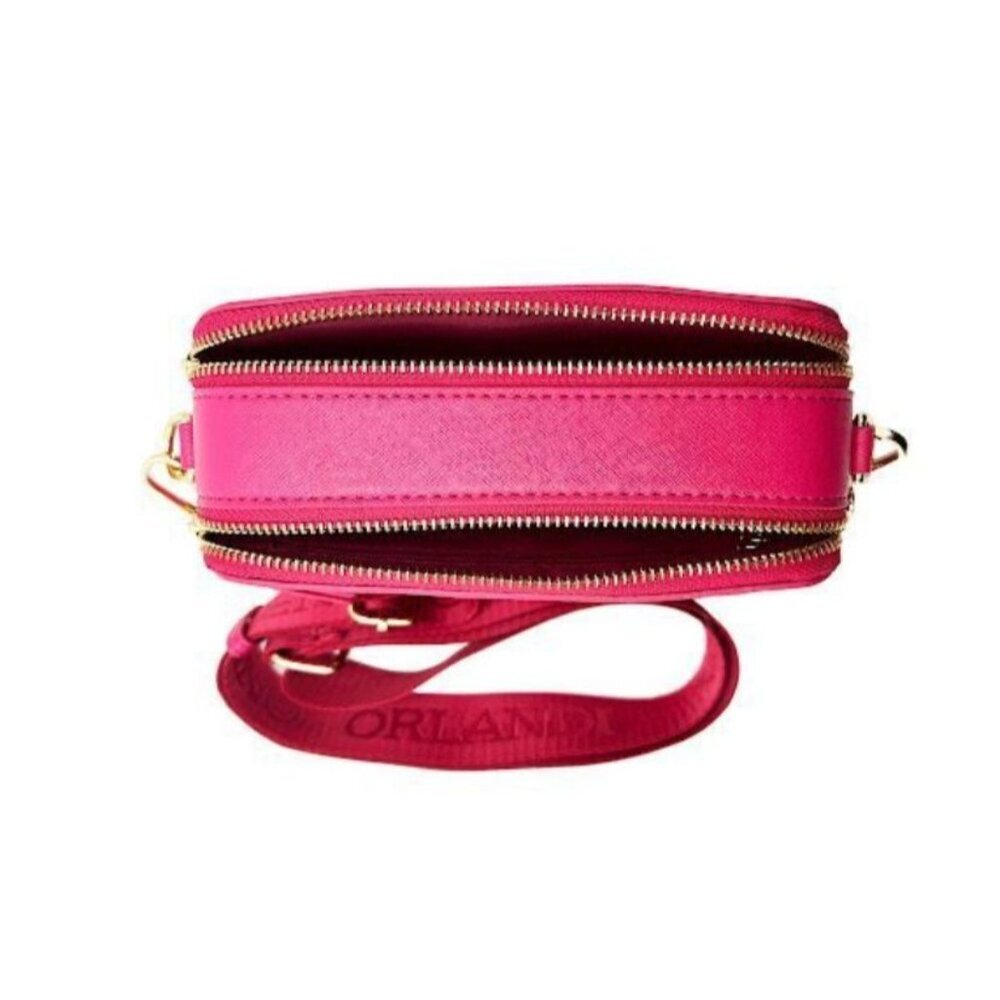 Valentino Orlandi V Logo Double Zip Camera Bag With Adjustable Band Strap - Picture 4 of 5
